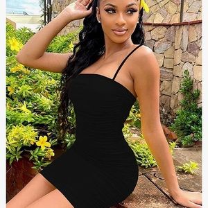 Black Amazon body con dress